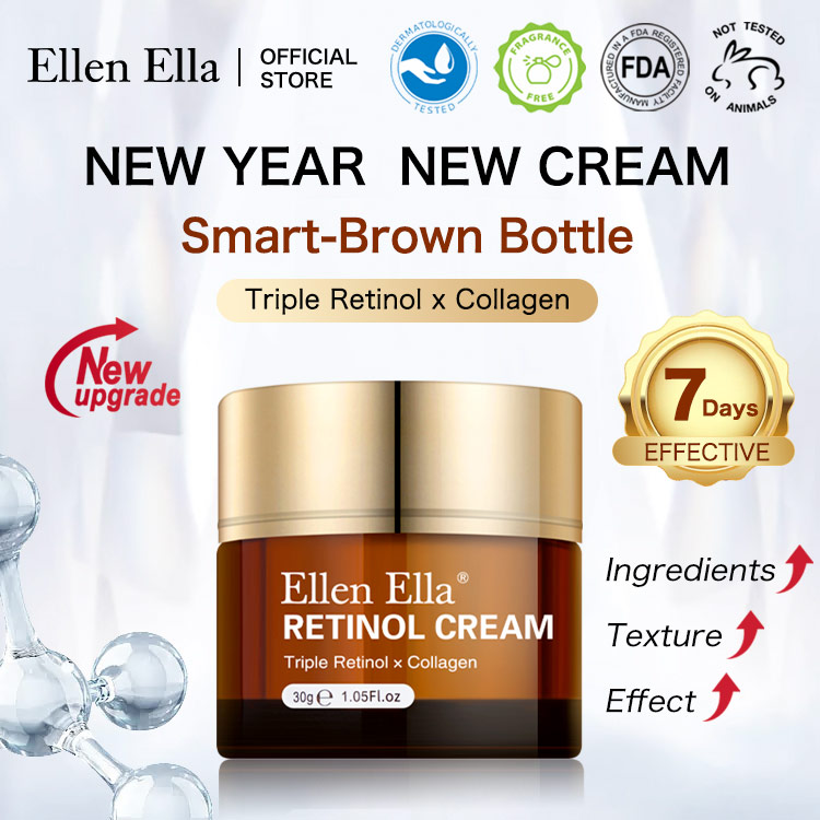 Buy 1 get 3 free - Upgrade Ellen Ella Retinol Face Cream - Effect increased by 50% - Help reveal smoother, firmer-looking skin with this gentle retinol treatment